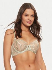 Hunkemöller Biustonosz z fiszbiną Sali 300079 Zielony. Zielone biustonosze Hunkemöller, bez wzorów, z syntetyku. Za 99.99 zł.