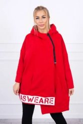 Bluza ocieplana z suwakiem czerwona. Czerwone bluzy KESI, l, bez wzorów, z bawełny, bez kaptura. Za 278.10 zł.
