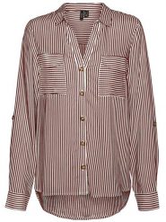 Vero Moda Koszula w kolorze brązowo-białym rozmiar: L. Różowe koszule Vero Moda, l, bez wzorów, z wiskozy, klasyczne, bez kołnierzyka, bez ramiączek. Za 77.45 zł.