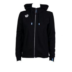 Bluza damska na basen Arena Dorosły Team Hooded Jacket Panel. Czarne bluzy Arena, m, bez wzorów, z bawełny, z kapturem. Za 380.50 zł.