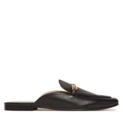 Klapki TWINSET. Czarne klapki Twinset, bez wzorów, bez obcasa. Za 679.99 zł.