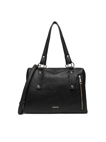 Lasocki Torebka C-LSK-K-026-06 Czarny. Czarne torebki klasyczne Lasocki, bez wzorów, z tworzywa sztucznego, bez dodatków. Za 199.99 zł.
