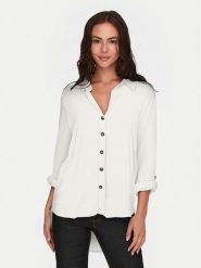 JDY Koszula Laurel 15329311 Biały Loose Fit. Białe koszule JDY, l, bez wzorów, z wiskozy, bez kołnierzyka, bez ramiączek. Za 99.99 zł.