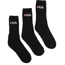 Skarpetki Tenisowe Unisex Fila 3-Pakowe Czarne Rozmiar 39-42. Czarne skarpety Fila, bez wzorów. Za 79.99 zł.