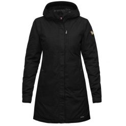 Kurtka Fjall Raven Kiruna Pikowana Parka W Damskie. Czarne parki Fjällräven, na zimę, l, z materiału, z kapturem. Za 1,597.99 zł.