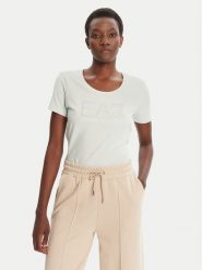 EA7 Emporio Armani T-Shirt 7W000094 AF10373 U9060 Błękitny Slim Fit. Niebieskie t-shirty EA7 Emporio Armani, m, bez wzorów, z bawełny, bez kołnierzyka, bez ramiączek. Za 379.99 zł.