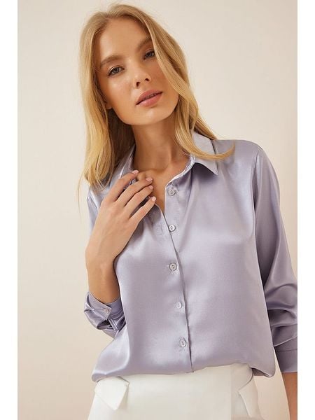 Happiness Istanbul Bluzka w kolorze lawendowym rozmiar: 38. Różowe bluzki Happiness Istanbul, bez wzorów, z satyny, bez kołnierzyka, bez ramiączek. Za 74.28 zł.
