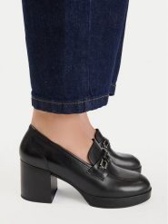 Lasocki Półbuty CEO-WB-ROSA-43 Czarny. Czarne czółenka Lasocki, bez wzorów, ze skóry, bez obcasa, na obcasie, bez zapięcia. Za 249.99 zł.