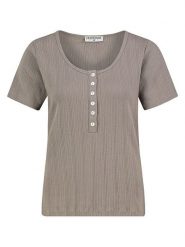 Eight2Nine Koszulka w kolorze brązowym rozmiar: S. Brązowe bluzki Eight2Nine, s, bez wzorów, z bawełny, bez kołnierzyka, bez ramiączek. Za 43.99 zł.