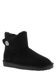 ISLAND BOOT Botki zimowe "Catalina" w kolorze czarnym rozmiar: 39. Czarne botki Island Boot, na zimę, bez wzorów, z materiału, bez obcasa, bez zapięcia. Za 118.84 zł.