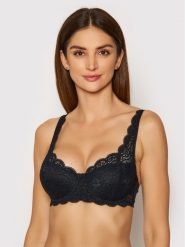 Triumph Biustonosz z fiszbiną Amourette 300 10166798 Czarny. Czarne biustonosze Triumph, bez wzorów, z syntetyku. Za 129.00 zł.