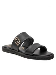 Liu Jo Klapki Iman 01 SA4113 P0062 Czarny. Czarne klapki Liu Jo, bez wzorów, ze skóry, bez obcasa. Za 489.99 zł.