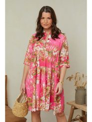 Curvy Lady Sukienka w kolorze różowym ze wzorem rozmiar: 44/46. Różowe sukienki Curvy Lady, bez wzorów, z wiskozy, klasyczne, bez kołnierzyka, bez ramiączek, midi. Za 92.42 zł.
