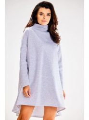 Awama Sukienka w kolorze szarym rozmiar: L/XL. Szare sukienki Awama, l, bez wzorów, bez kołnierzyka, bez ramiączek, mini. Za 154.07 zł.