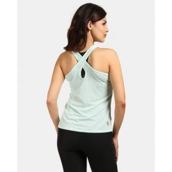 Damski tank top Kilpi Sien. Niebieskie koszulki sportowe Kilpi, bez wzorów, z materiału, bez ramiączek, do biegania. Za 153.53 zł.