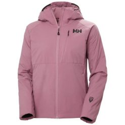 Damska kurtka turystyczna Helly Hansen Odin Insula 2.0. Fioletowe kurtki narciarskie Helly Hansen, m, bez wzorów, z elastanu, z kapturem, narciarskie, primaloft. Za 982.50 zł.