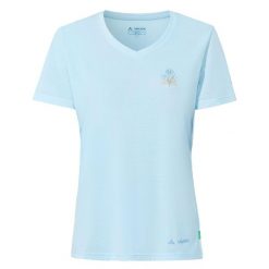 Damska koszulka z nadrukiem VAUDE Skomer III. Niebieskie bluzki Vaude, bez wzorów, sportowe, bez kołnierzyka, bez ramiączek. Za 188.50 zł.