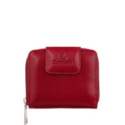 Portfel damski Canaletto z naturalnej skóry garbowanej roślinnie PD1023cs165GR RFID. Czerwone portfele bez wzorów, ze skóry. Za 164.00 zł.