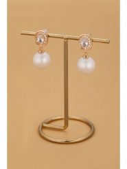 Atelier MIU Pozłacane kolczyki z perłami i cyrkoniami rozmiar: onesize. Białe kolczyki Atelier MIU, z cyrkonią, pozłacane. Za 34.99 zł.