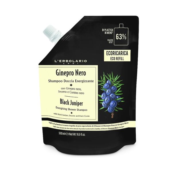L'erbolario Ginepro Nero ECO Refill energetyzujący szampon/żel pod prysznic Żele pod prysznic 500 ml. Żele pod prysznic Lerbolario. Za 85.60 zł.