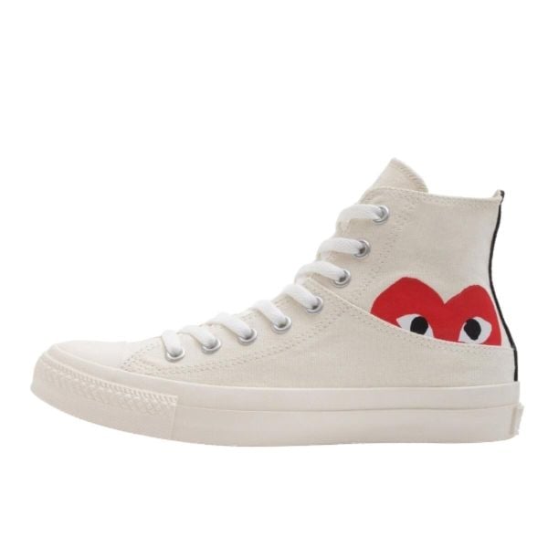Buty do chodzenia dla dorosłych Converse Comme des Garçons White Half Logo. Czerwone trampki Converse, bez wzorów, bez zapięcia. W wyprzedaży za 1,140.75 zł.
