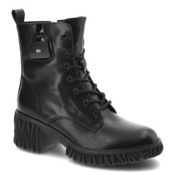 Czarne Botki Artiker Modne Skórzane Buty Na Obcasie. Czarne botki Artiker, z aplikacjami, ze skóry, bez obcasa, na obcasie, bez zapięcia. Za 356.99 zł.