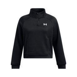 Damski top treningowy z zamkiem błyskawicznym 1/2 Under Armour Fleece® Pro. Białe topy Under Armour, bez wzorów, bez kołnierzyka, bez ramiączek. W wyprzedaży za 250.35 zł.