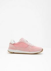 Sneakersy w stylu retro. Czerwone obuwie sportowe bonprix, bez zapięcia. Za 107.99 zł.