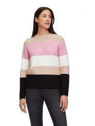 BETTY & CO Sweter w kolorze czarno-beżowo-jasnoróżowym rozmiar: 46. Brązowe swetry Betty & Co, bez wzorów, bez ramiączek. Za 91.77 zł.