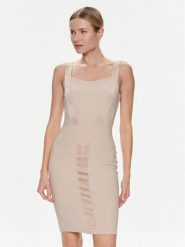 Marciano Guess Sukienka koktajlowa Karen 4RGK13 6869Z Beżowy Bodycon Fit. Brązowe sukienki Marciano Guess, z aplikacjami, z syntetyku, wizytowe, bez kołnierzyka, bez ramiączek, bodycon. Za 519.99 zł.