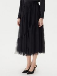 TWINSET Spódnica tiulowa 252LI2RAA Czarny Regular Fit. Czarne spódnice Twinset, xxl, bez wzorów, z syntetyku, midi. Za 839.99 zł.