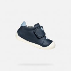 Buty GEOX B TUTIM Niebieski. Niebieskie trekkingi Geox, ze skóry, trekkingowe. Za 133.99 zł.