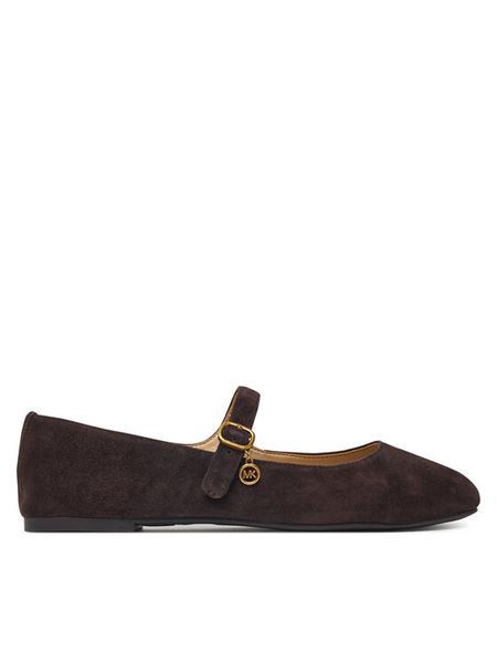 MICHAEL Michael Kors Baleriny Nellie 40F6NLFP1S Brązowy. Brązowe baleriny MICHAEL Michael Kors, bez wzorów, ze skóry, bez obcasa. Za 569.99 zł.