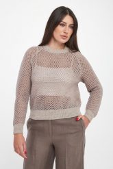Sweter damski pleciony z cekinami PESERICO. Swetry PESERICO, bez wzorów, bez ramiączek. Za 1,629.00 zł.