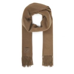 Szalik Calvin Klein. Brązowe szaliki Calvin Klein, bez wzorów. Za 349.99 zł.