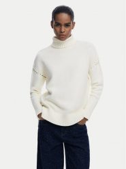 Desigual Golf Vantaa 25WWJF11 Biały Relaxed Fit. Białe golfy Desigual, l, bez wzorów, z bawełny, bez ramiączek. Za 639.99 zł.