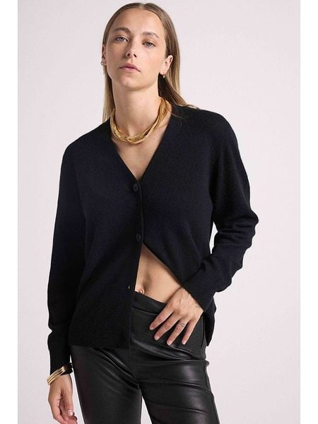 Maison Héritage Cashmere Kaszmirowy kardigan w kolorze czarnym rozmiar: XL. Czarne kardigany Maison Héritage Cashmere, xl, bez wzorów, z kaszmiru. Za 300.21 zł.