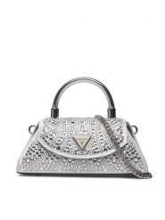 Guess Torebka HWXY95 28780 Srebrny. Szare torebki klasyczne Guess, z aplikacjami, z materiału, bez dodatków. Za 469.99 zł.