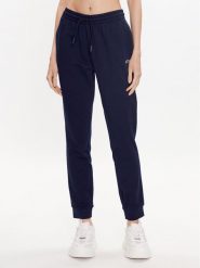 Lacoste Spodnie dresowe XF9216 Granatowy Regular Fit. Niebieskie spodnie dresowe Lacoste, bez wzorów, z bawełny. Za 399.99 zł.