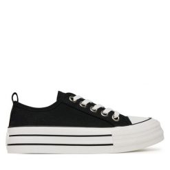 Trampki DeeZee. Czarne trampki DeeZee, bez wzorów, bez zapięcia. Za 119.99 zł.