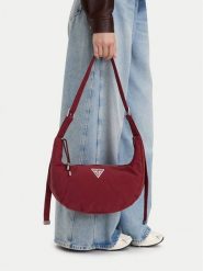 Guess Jeans Torebka CWBEO-GUESS-XC-008-10 Bordowy. Czerwone torebki klasyczne Guess Jeans, z aplikacjami, z jeansu, bez dodatków. Za 169.99 zł.