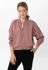 Bluza typu bomberka B-CHERRY. Czerwone bluzy Volcano, m, bez wzorów, z materiału, bez kaptura. Za 159.99 zł.