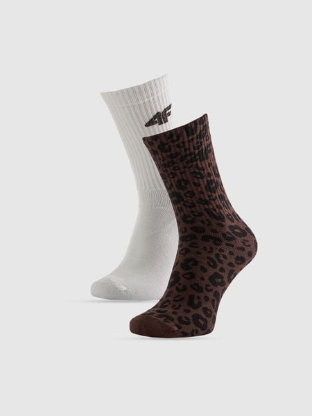 4F Skarpetki długie (2-pack) damskie - multikolor 39-42. Skarpety 4f, bez wzorów. Za 59.99 zł.