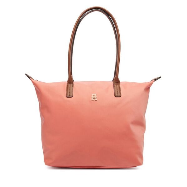 Torebka Tommy Hilfiger. Pomarańczowe shopper TOMMY HILFIGER, bez wzorów, bez dodatków. Za 237.99 zł.
