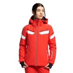 Kurtka narciarska damska CMP. Brązowe kurtki narciarskie CMP, bez wzorów, bez kaptura, narciarskie. Za 549.99 zł.