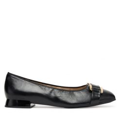 Baleriny Caprice. Czarne baleriny Caprice, bez wzorów, bez obcasa. Za 299.99 zł.