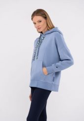 Niebieska, bawełniana bluza B-ELEVEN. Niebieskie bluzy Volcano, s, bez wzorów, z bawełny, bez kaptura. Za 179.99 zł.