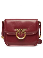 PINKO Torebka Love Box Bag Fl Mini PE 25 PLTT 104297 A26J Bordowy. Czerwone listonoszki Pinko, bez wzorów, ze skóry, bez dodatków. Za 1,219.00 zł.
