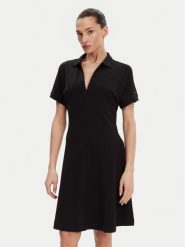 Tommy Hilfiger Sukienka codzienna WW0WW44513 Czarny Regular Fit. Czarne sukienki TOMMY HILFIGER, na co dzień, s, bez wzorów, z bawełny, bez kołnierzyka, bez ramiączek, proste. Za 389.99 zł.