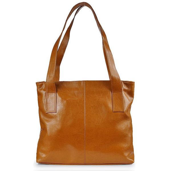 Torebka skórzana damska DAN-A T222 camel. Brązowe torebki klasyczne DAN-A, bez wzorów, ze skóry, bez dodatków. Za 399.99 zł.